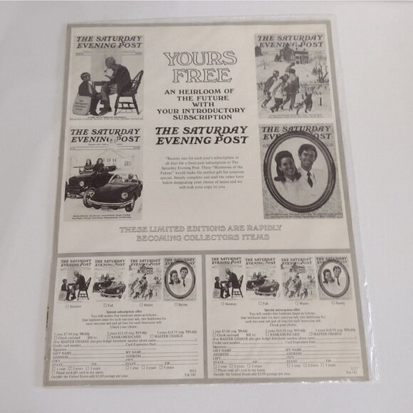 Vtg Sealed Litho 1972 C.P.C. Norman Rockwell 8 X 10 Set Of 4 Paper Prints - Picture 2 of 5